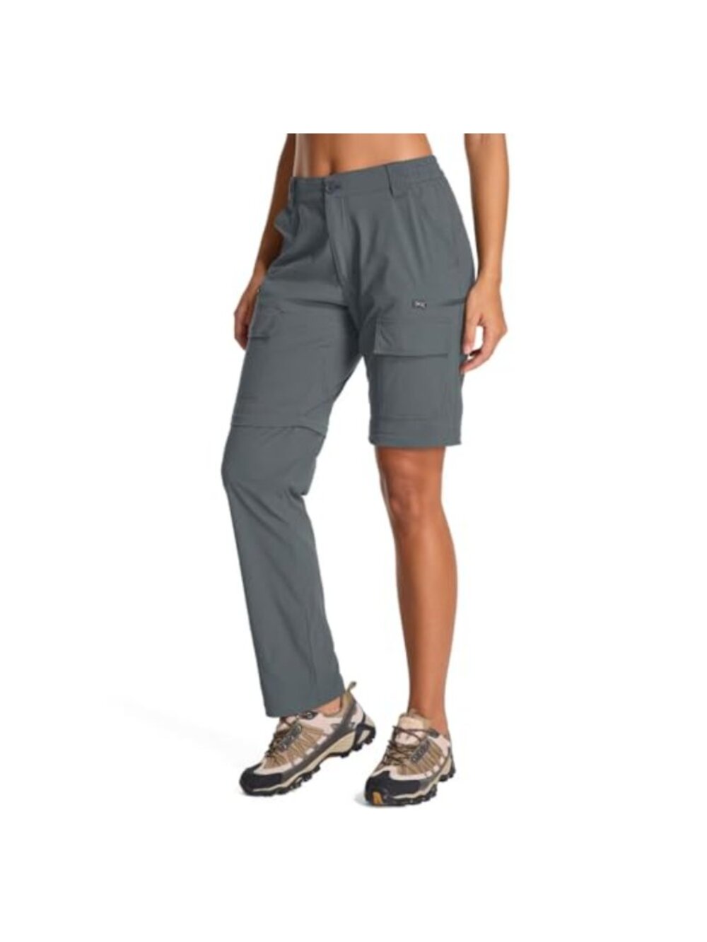 Women's Convertible Hiking Pants Cargo Zip Off Quick Dry Outdoor UPF 50 Ripstop